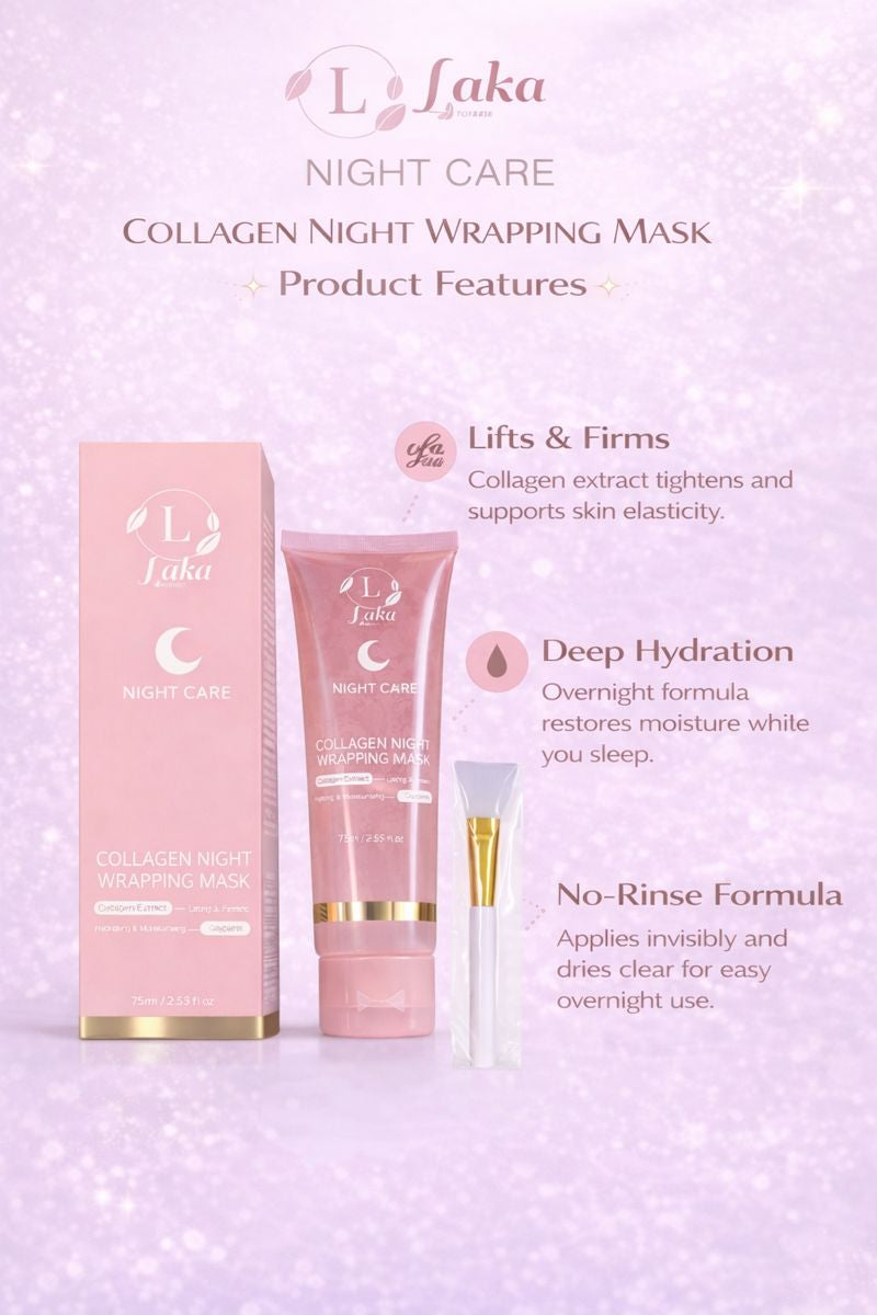 Collagen Night Wrapping Peel Off Mask, Hydrolysed Collagen For Glowing Skin