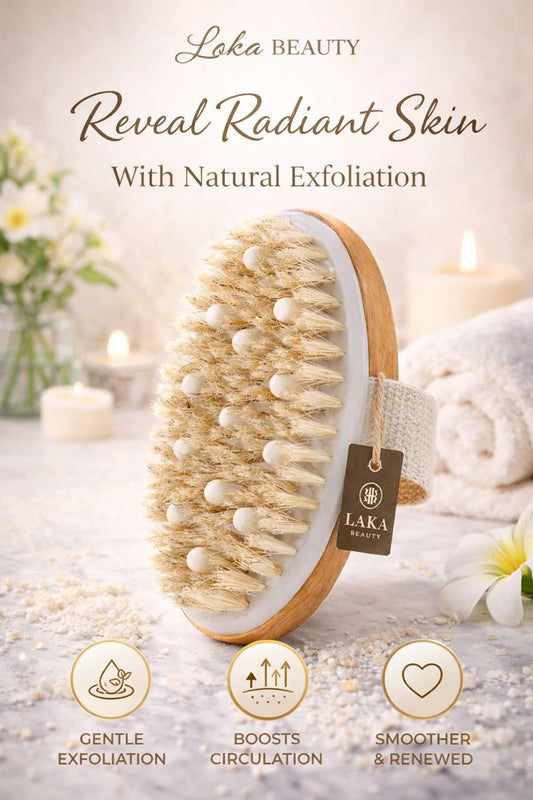 Wooden Body Brush - Dry & Wet Brushing Exfoliator