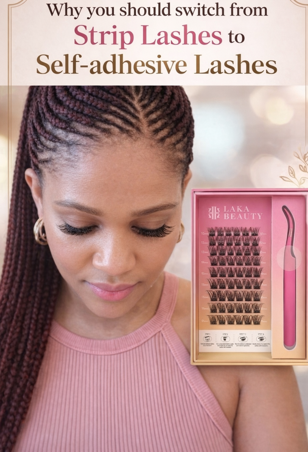 Pre-Bond Glueless Cluster Lash Kit | Press On Lashes (10mm–16mm)