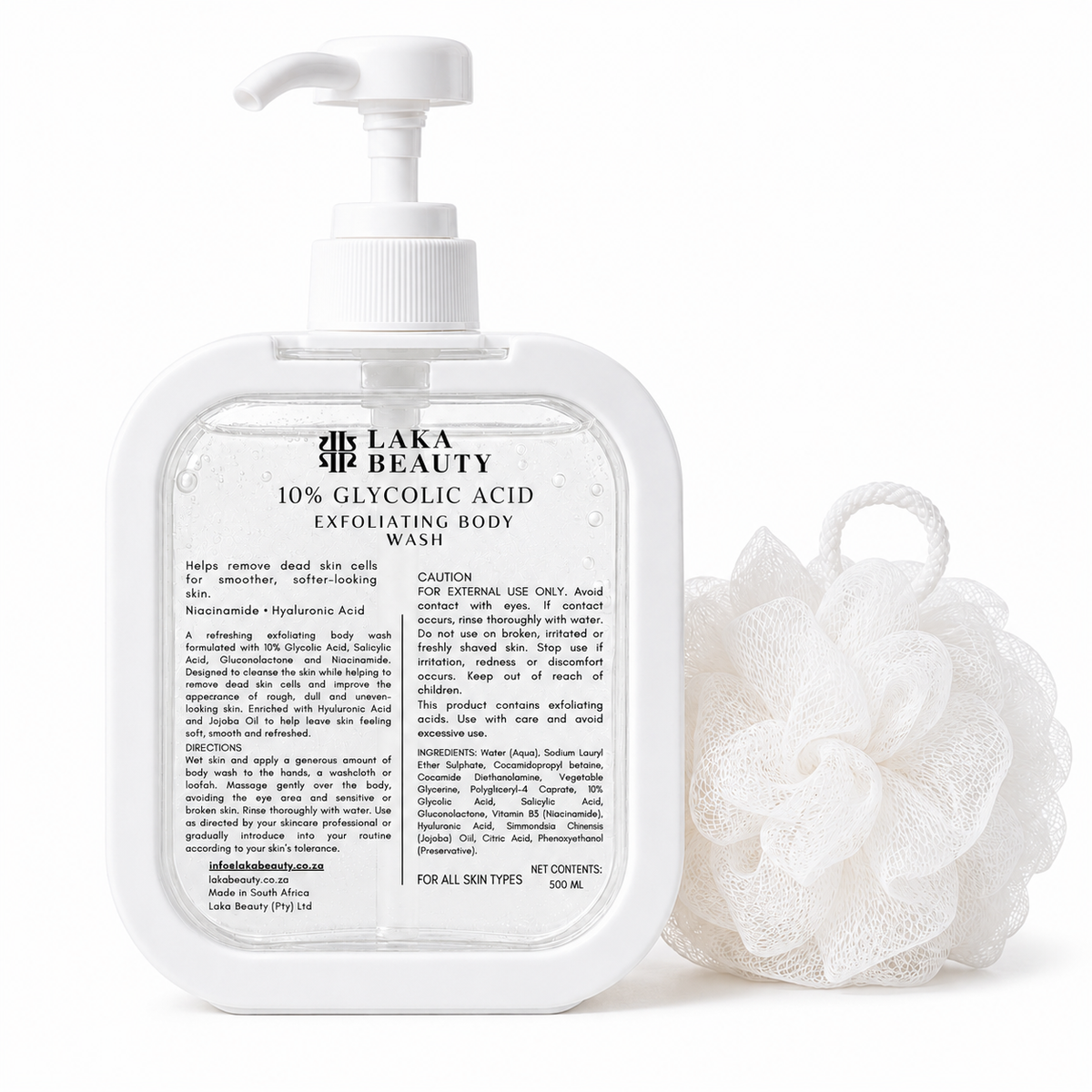 Glycolic Acid Body Wash & Loofah