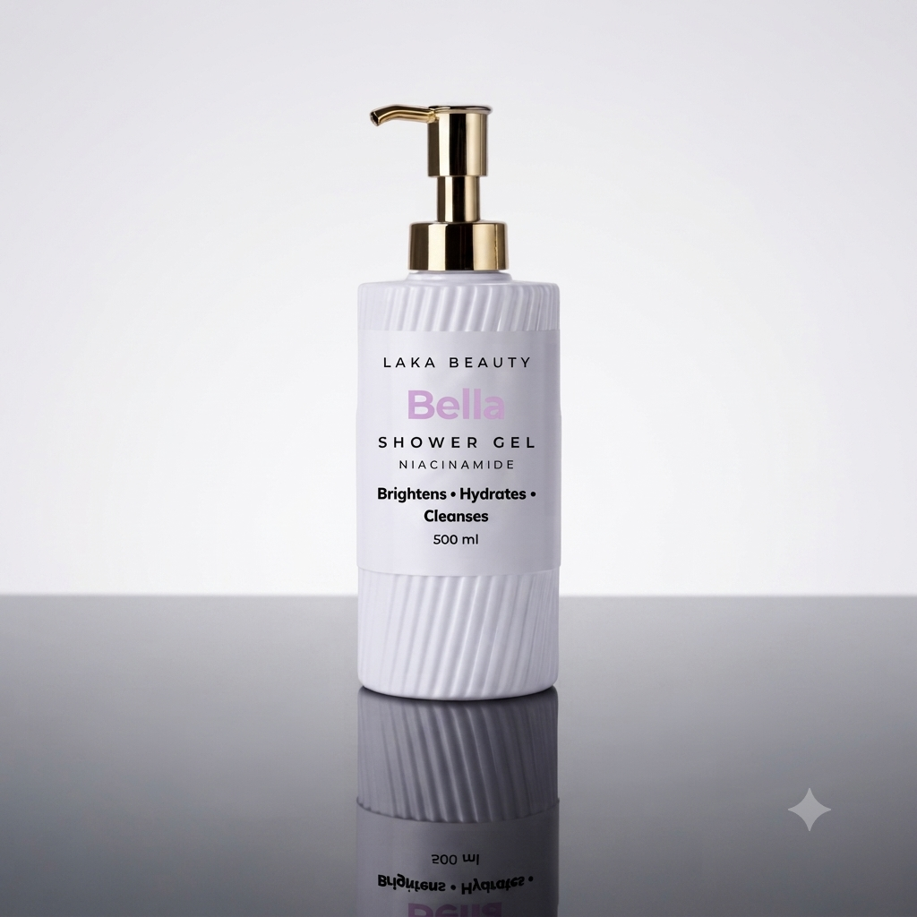 Niacinamide Bella Fragrance Shower Gel (500 ml) Bella Fragrance +  Loofah