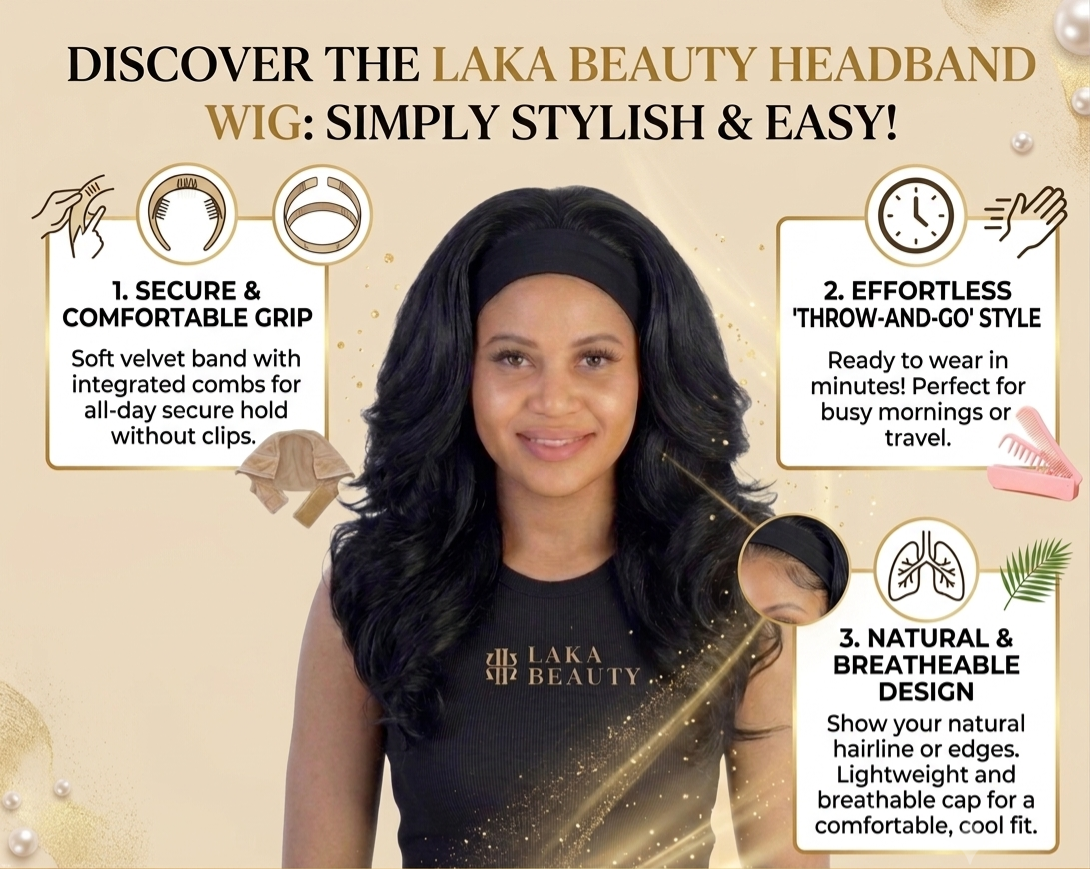 Tisha Headband Wig - Yaki Texture Premium Synthetic Fiber