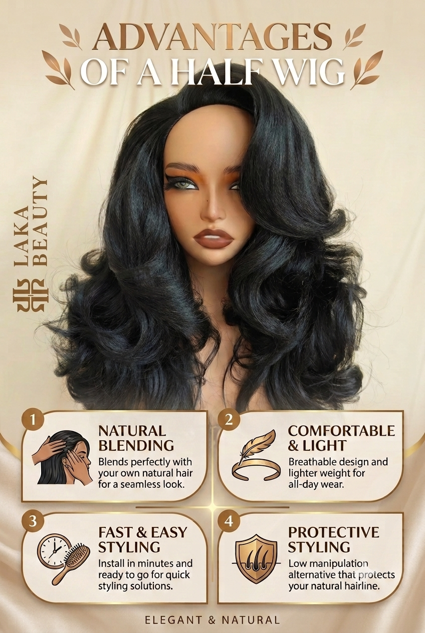 Tisha Yaki Half Wig 20" – Heat Resistant Synthetic Fiber